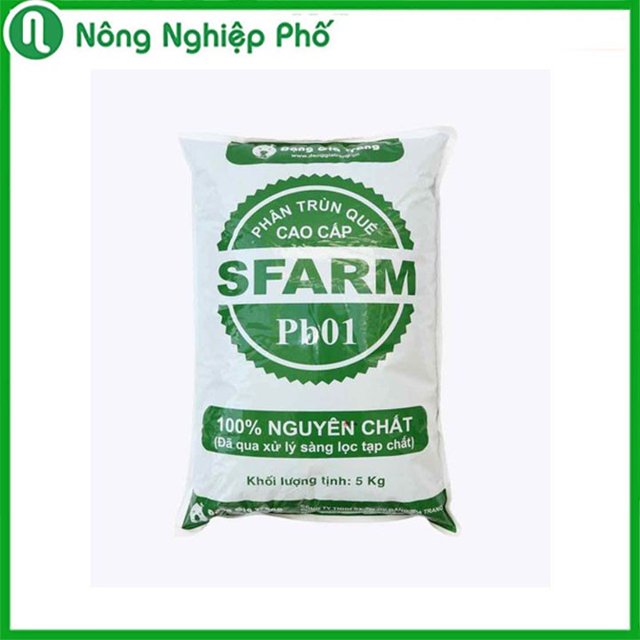 [OOOSHOP] - [PHÂN HỮU CƠ] Phân Trùn Quế SFARM Dạng Bột Chuyên Dùng Cho Rau Sạch Và Hoa Kiểng Túi 5 Kg