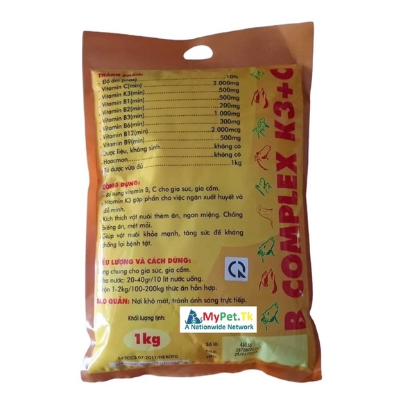 B Complex K C Bổ Sung Vitamin Nhóm B K C 1kg