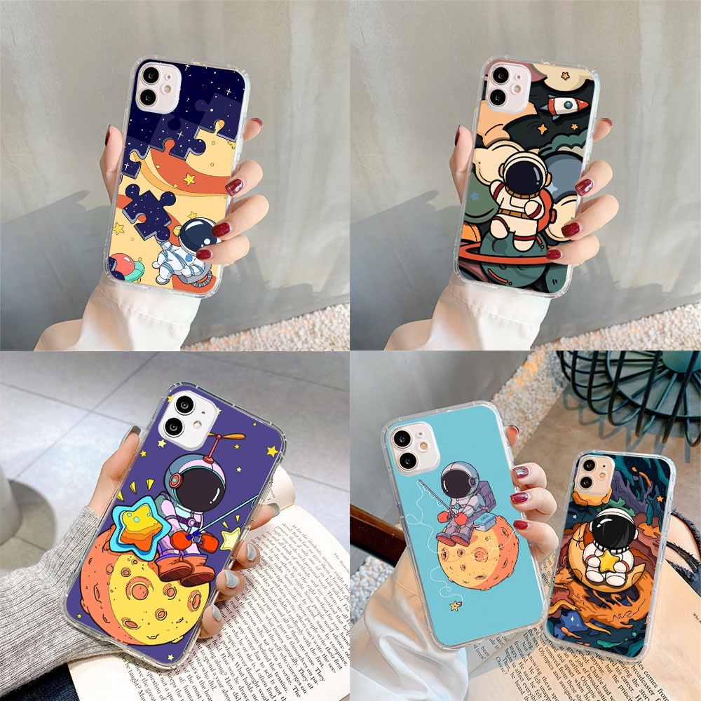 Ốp Điện Thoại Silicone TPU Mềm Họa Tiết Phi Hành Gia Cho ASUS ZenFone 4S Shot 5 M2 5Z 4 Live Pegasus M1 Pro Plus Selfie Max Lite ML-31