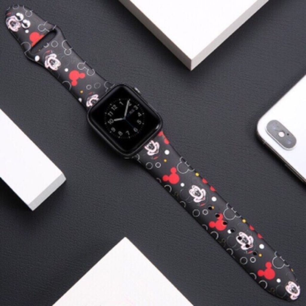 [Hàng mới về] Dây đeo đồng hồ Apple Watch Silicol họa tiết cute, dễ thương