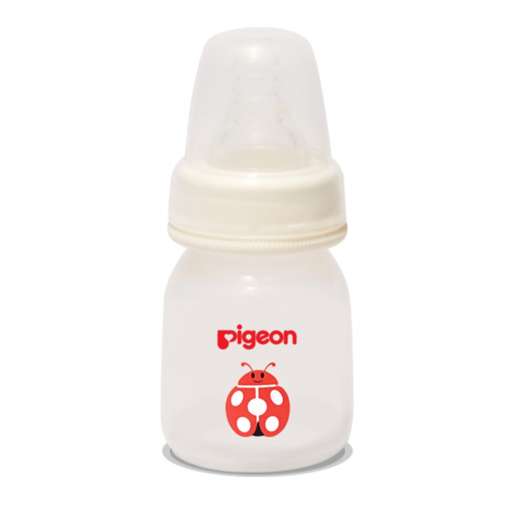 Bình Sữa Pigeon PP Cho Trẻ Sơ Sinh Họa Tiết Con Ong Bọ Rùa 50ml
