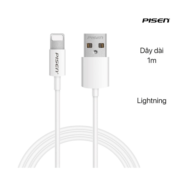 Cáp sạc Pisen dùng cho iphone/ipad 1m/2.4A ( AL05-1000 )