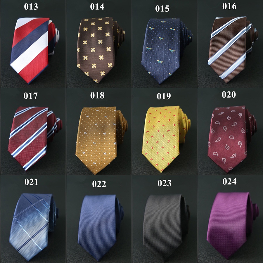 Cà Vạt Bản Nhỏ 6cm Họa Tiết Sang Trọng Cho Nam