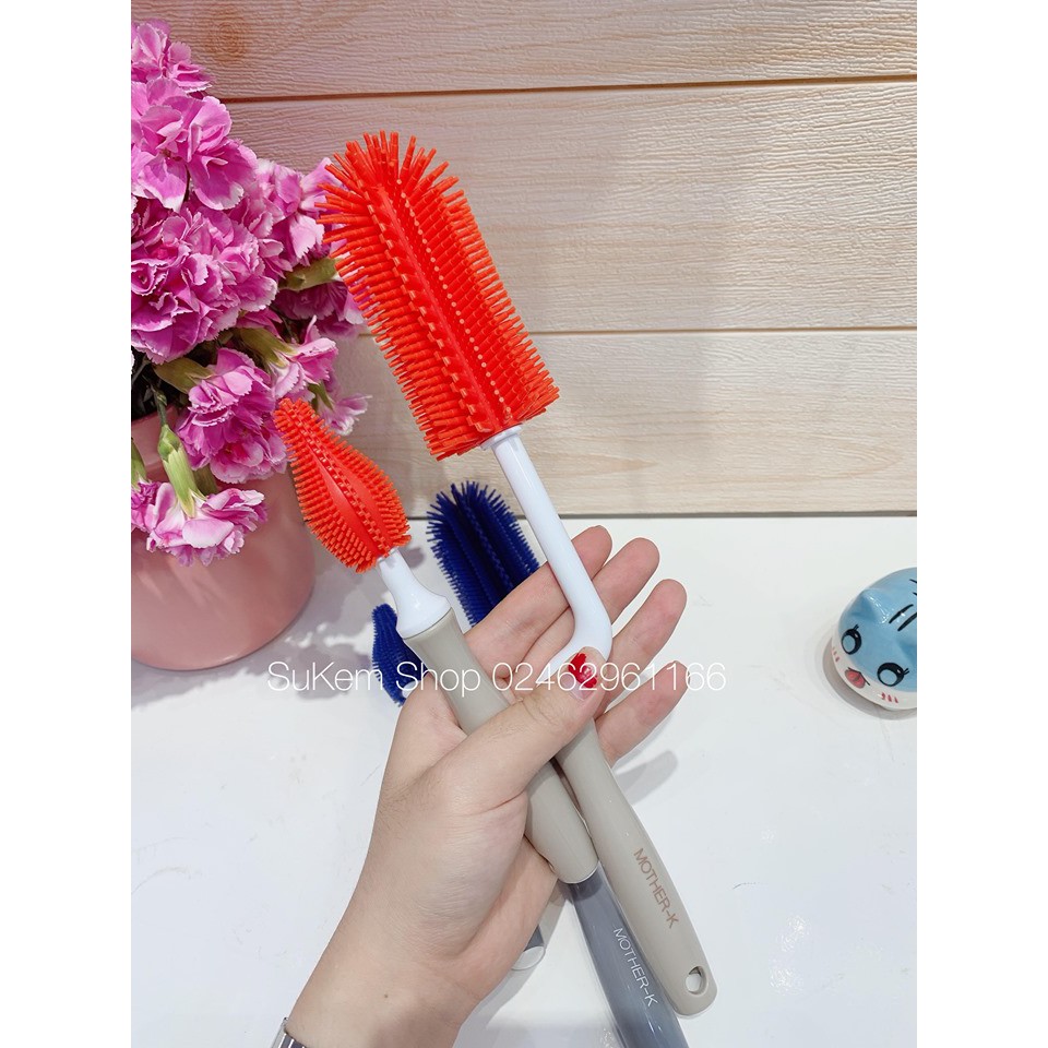 Cọ bình và núm ti Silicone Mother - K