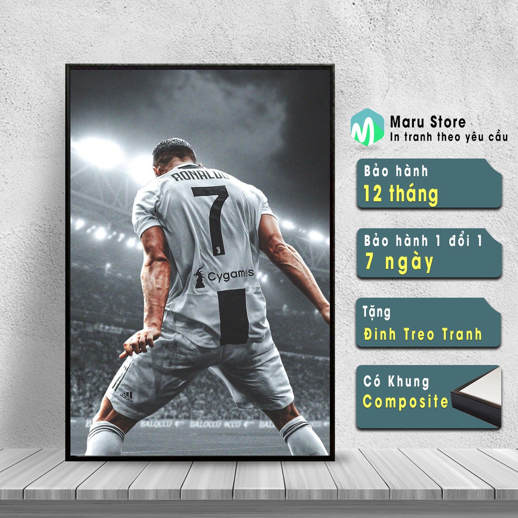 Tranh Cầu Thủ Bóng Đá Treo Tường Ronaldo, Chuyên Trang Trí Góc Gaming