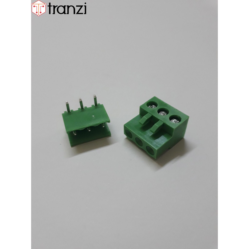 Cầu đấu 5.08mm đực cong cái cong HT508 3P - túi 5 cái