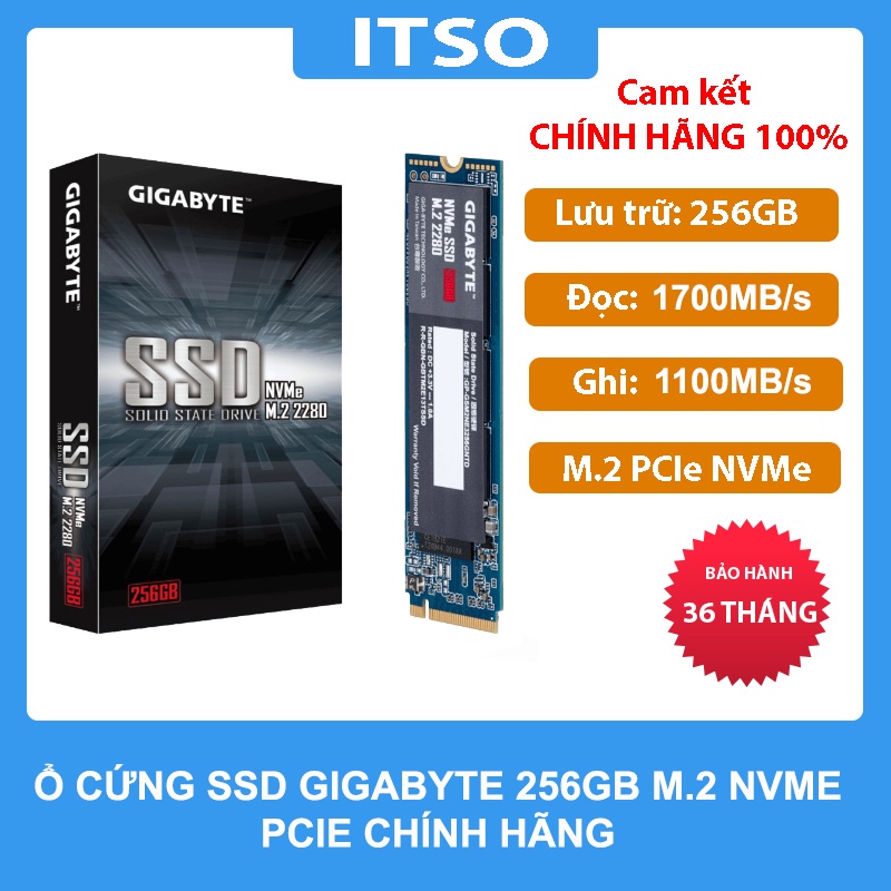 Ổ cứng SSD Gigabyte 128GB 256GB 512GB M.2 NVMe PCIe chính hãng