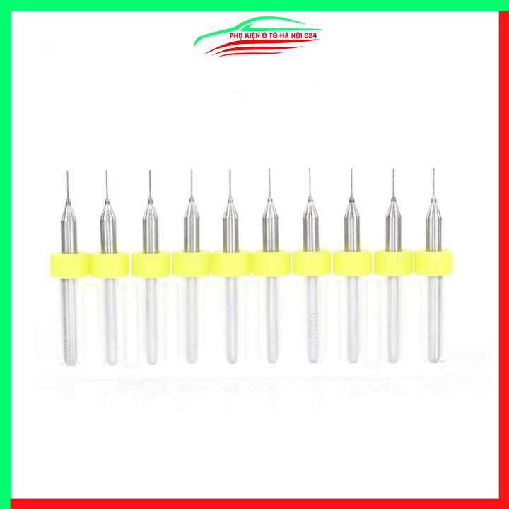 Hộp 10 mũi khoan CNC cao cấp độ chính xác cao đường kính mũi 0.3mm