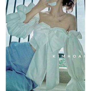 Đầm nơ trễ vai dễ thương