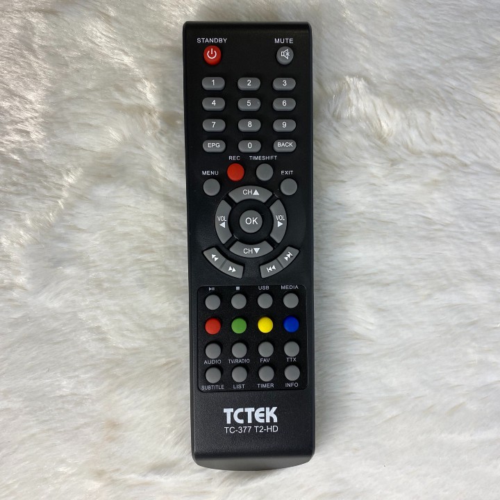 Điều khiển đầu thu DVB T2 TCTEK TC 377 - Hàng chính hãng