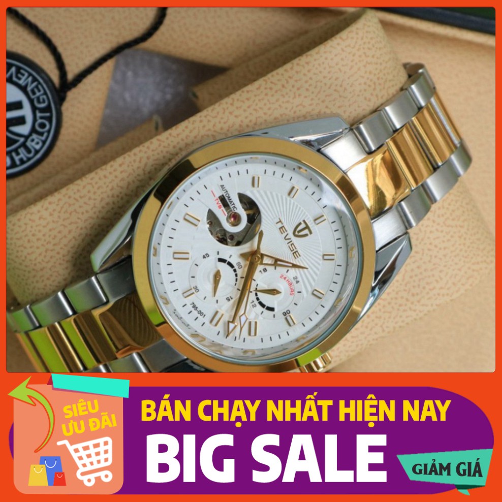 SIÊU PHẨM SIÊU HOT Đồng hồ cơ nam Tevise với máy cơ lộ full 2 mặt nhìn cực đẳng cấp với khả năng tích cot lâu ấn tượng [