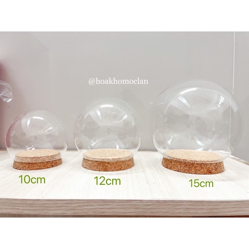 Quả cầu chụp thuỷ tinh (rỗng) vật dụng trang trí decor để bàn