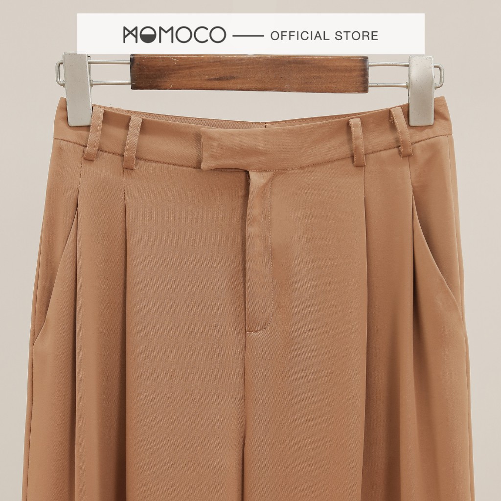 Quần Ống Suông Nữ 2 Ly MOMOCO ESSENTIALS Chất Tuýt Si Không Nhăn, Giữ Form Pleated Culottes m2775