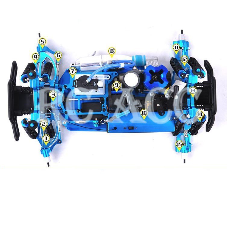 Xe Rc 188019 Set 2 Phuộc Trước Chất Liệu Hợp Kim Nhôm08049 Cho Xe Tải HSP 1:10 94188 94701 Nitro