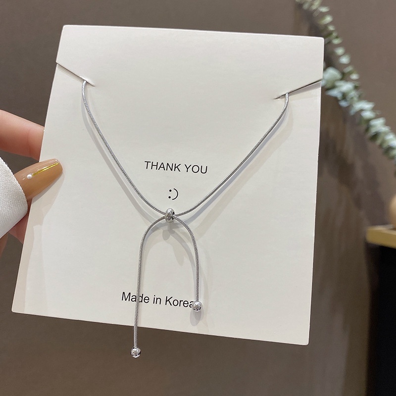 Vòng cổ Xương Rắn Đính Hạt Phong Cách Hàn Quốc Cho Nữ