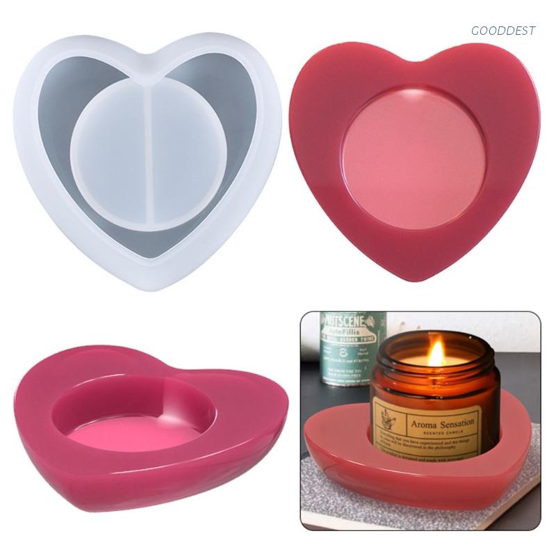 Khuôn silicone làm đế nến hình trái tim