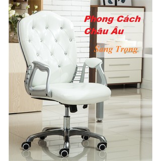 Ghế Xoay Văn Phòng Cao Cấp, Phong Cách Tân Cổ Điển, Thiết Kế Theo Kiểu Hàn Quốc Sang Trọng, Kích Thước (65*115cm)