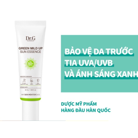 Kem chống nắng bảo vệ da Dr.G Green Mild Up Sun Essence SPF50+ PA++++ 50ml