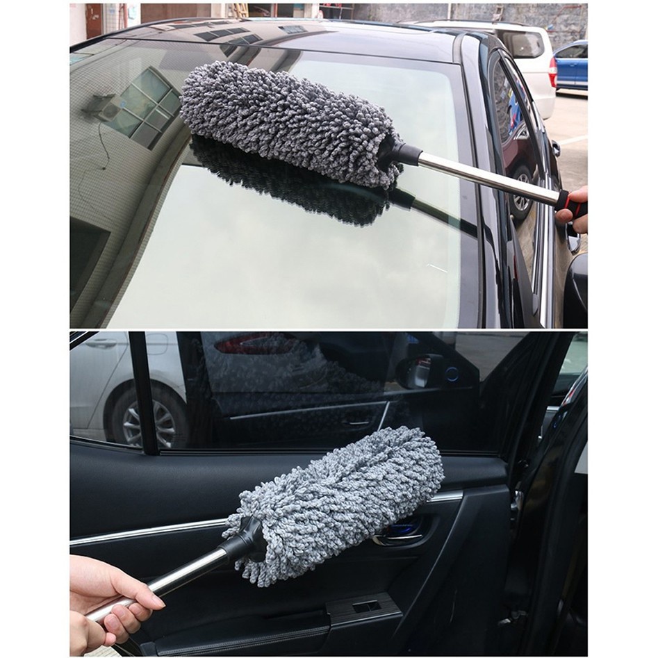 Chổi Nano Lau Rửa Xe Ô tô Chuyên Dụng, Cán Kéo Dài lông mịnh,lau siêu sạch,chống xước xe