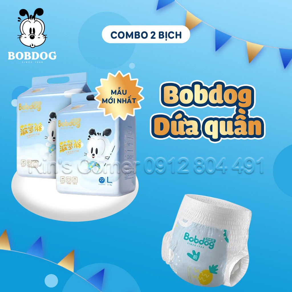 ⚡Combo 2 bịch⚡ Tã dứa quần Bobdog size L36/XL36/XXL34/XXXL32 miếng/bịch