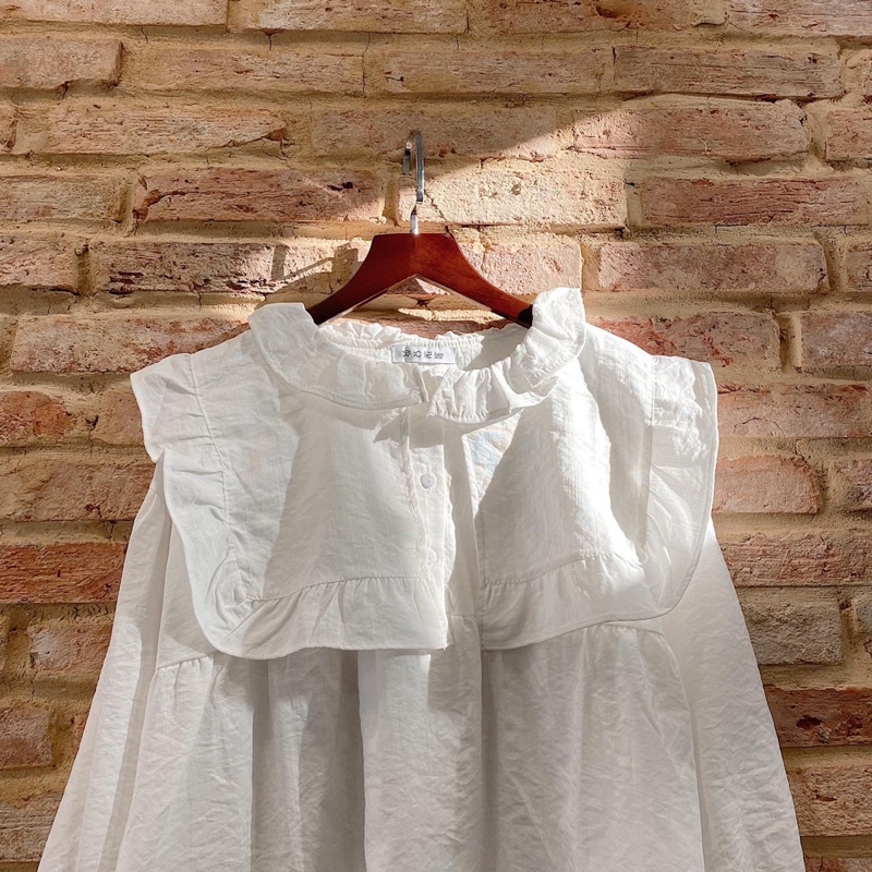 Hình chụp thật - Sơ mi babydoll bèo xinh xắn, dễ phối đồ