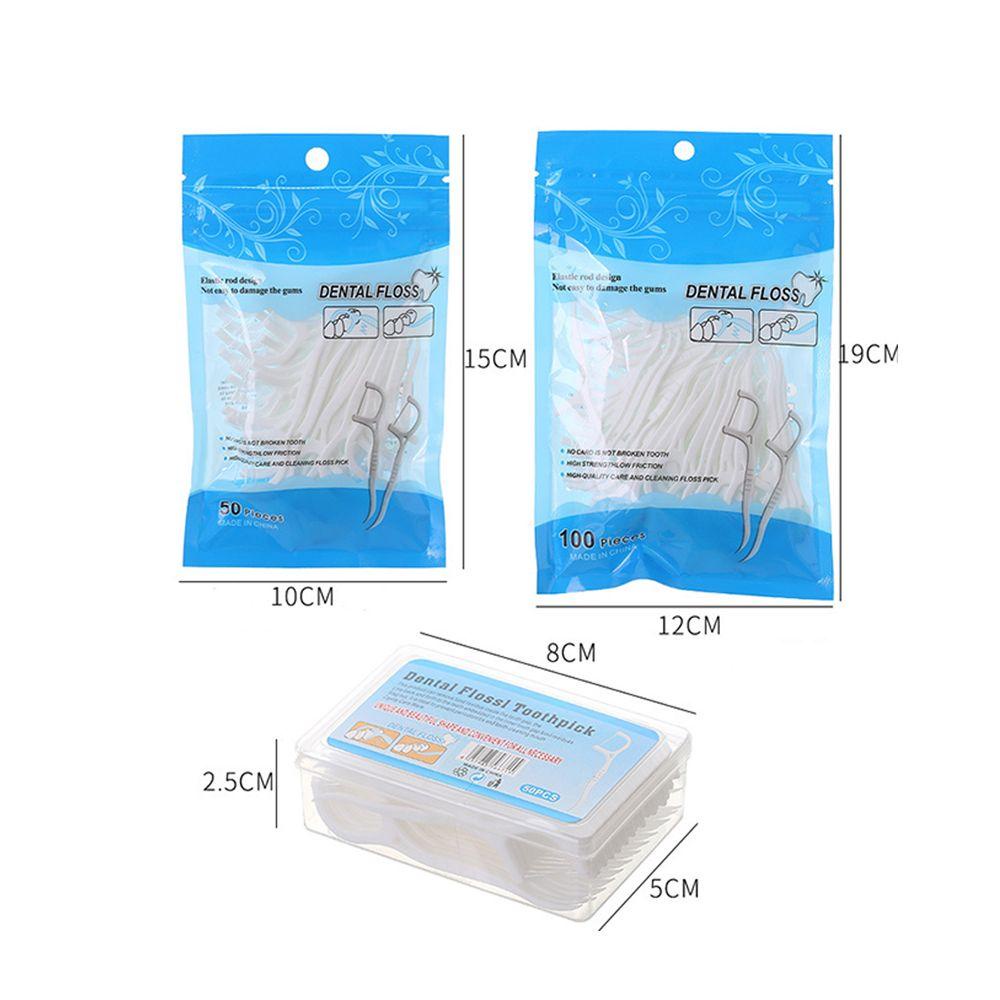 Set 50 / 100 Tăm Chỉ Nha Khoa Làm Sạch Răng Dùng Một Lần