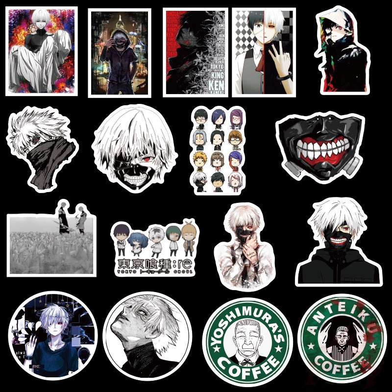 ☠ Tokyo Ghoul - Series 03 Anime Kaneki Ken Touka Kirishima Stickers ☠ 50Pcs/Set Waterproof DIY Fashion Decals Doodle Stickers