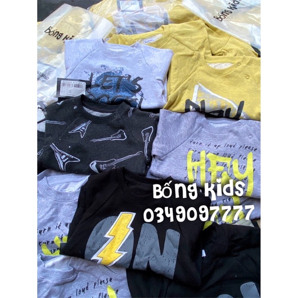 Bộ Nỉ Bé Trai Cotton Mềm Minene(quần giao ngẫu nhiên)