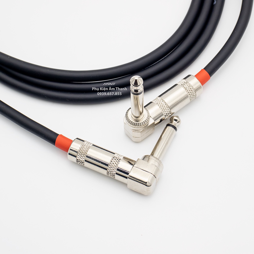 Dây Jack 6Ly 2 Đầu Cong, dài 0.5met, 1met, 3met, 5met, 8met, 10met. TS 1/4inch 6.35mm MrG.