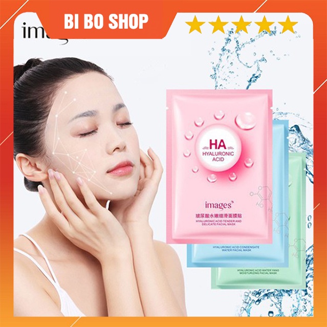 Mặt Nạ Giấy Dưỡng Da Cấp Ẩm Dưỡng Trắng HA IMAGES HYALURONIC ACID