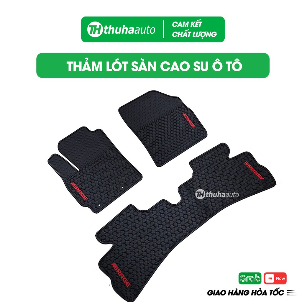 Thảm lót sàn cao su ô tô MIRRAGE- Mitsubishi.làm từ cao su đúc nguyên khối dễ dàng vệ sinh lắp đặt tại nhà