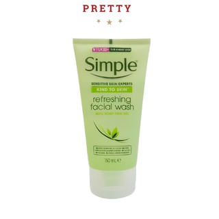 Sữa rửa mặt ❤free ship❤ dịu nhẹ simple kind to skin refreshing facial wash 150ml