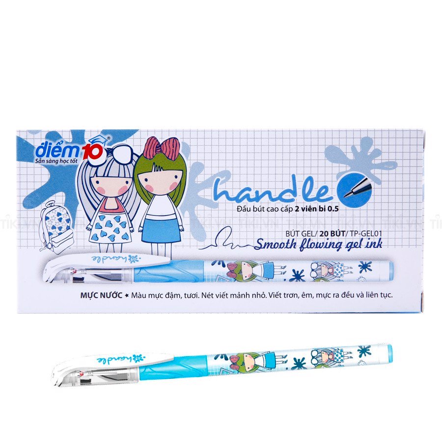 Hộp 20 Cây Bút Thiên Long Gel TP-GEL01 - Màu Xanh