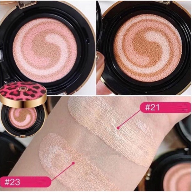 Phấn Nước DPC Pink A.ura Cushion SA SPF 50+ PA+++ Hàn Quốc màu cam và màu hồng - HONGS KOREA