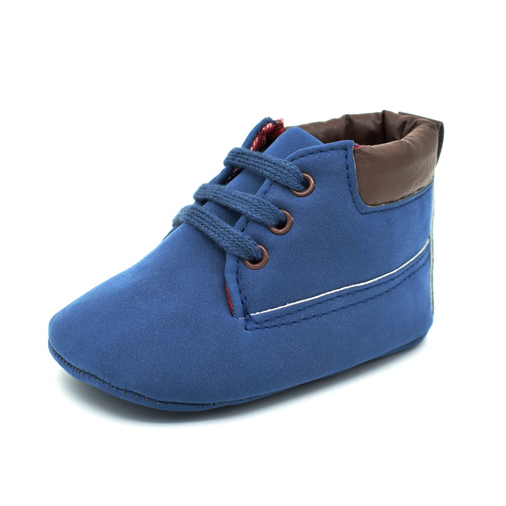 Giày da pu lót cotton chống trượt cho bé tập đi