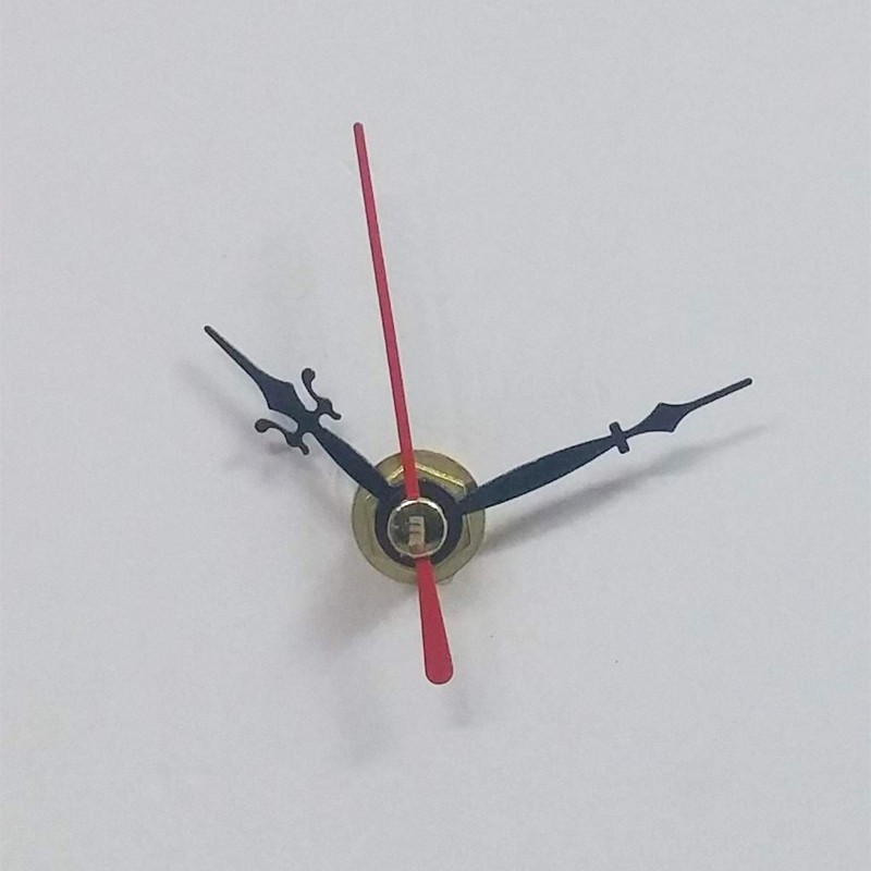 Bộ kim đen 4cm và Máy đồng hồ treo tường Taiwan loại tốt - Kim trôi trục 12mm