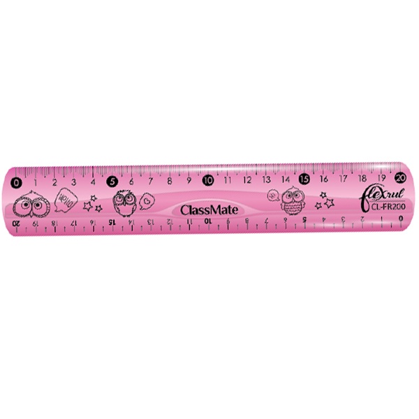 Thước Dẻo Màu ClassMate 20cm CL-FR200 - Màu Hồng