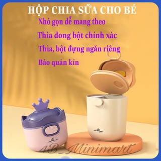 Hộp đựng sữa bột, Hộp chia sữa bột, đồ khô hình vương miện cao cấp hãng Baby Crowt tiệt trùng được