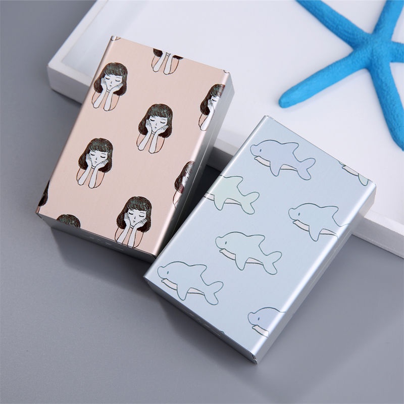 Hộp Đựng Quà Sinh Nhật Có Nắp Trượt Màu Bạc Dễ Thương