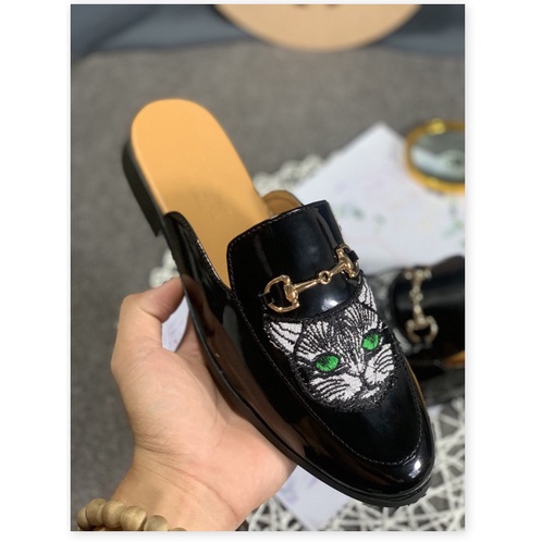 𝔹𝕆𝕊𝕊 𝕊ℍ𝕆𝔼𝕊 ⚜️ Giày Sục Nam Thêu Mèo Cá Tính Độc Lạ kiểu Dáng Hàn Quốc | BigBuy360 - bigbuy360.vn