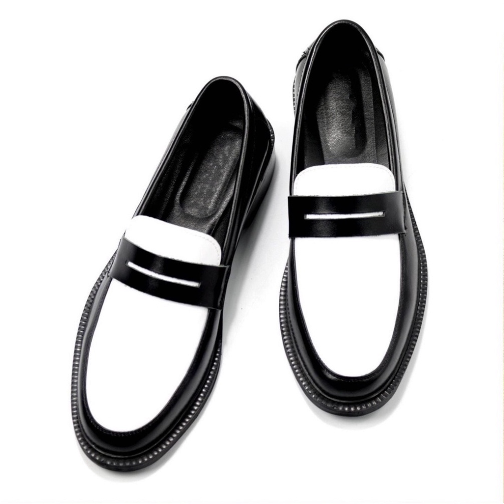 Giày da cao cấp da bò nhập khẩu Penny Loafer Black