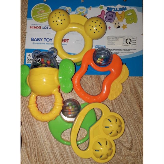 Sét 5 chiếc lục lạc cầm tay bằng nhựa rất đẹp ms10_5g