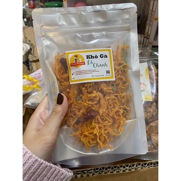 Khô gà lá chanh hàng Sài Gòn loại 1 giá 20k/1 gói 100g