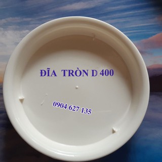 đĩa lót chậu nhựa trồng hoa D400, đế lót chậu hoa