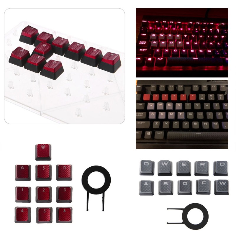 Set 10 Nắp Đậy Phím Máy Tính Corsair K70 K65 K95 G710 Rgb Strafe