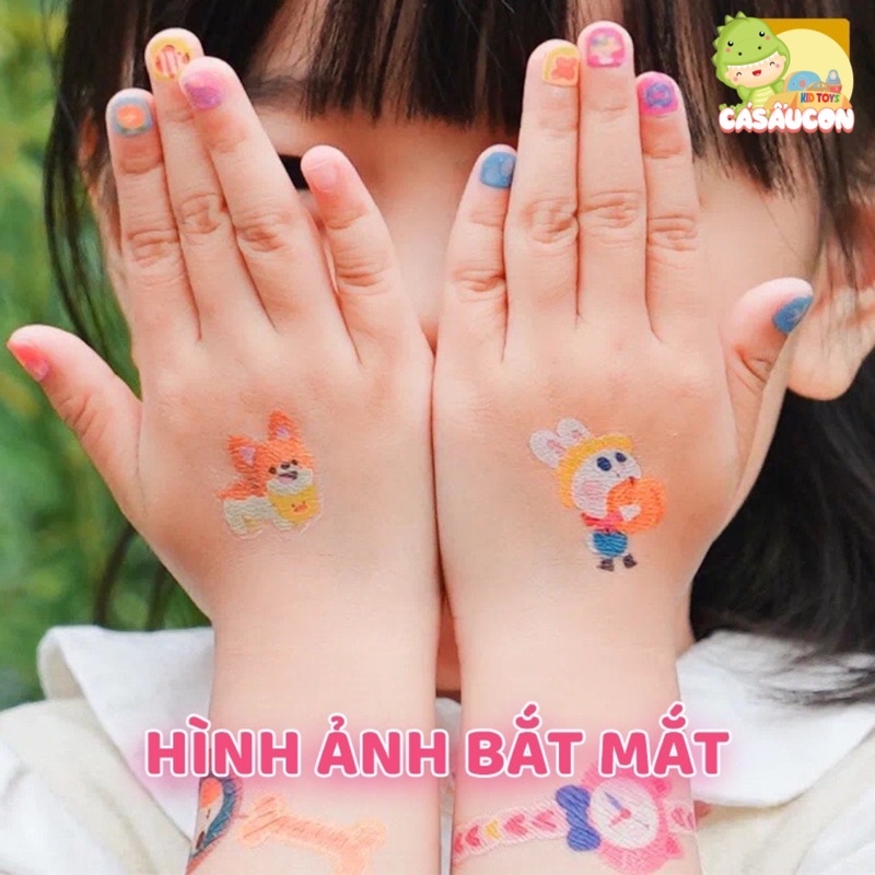 Nail Stickers , Dán móng tay và hình xăm chính hãng Toi an toàn cho trẻ em