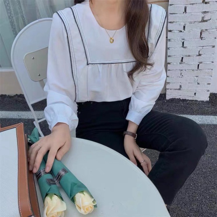 áo babydoll tiểu thư A255 cổ tròn quảng châu Thời trang Xmin FREESHIP 50K