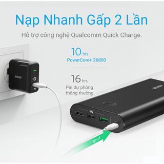 Pin Dự Phòng Anker PowerCore+ 26800, Quick Charge 3.0 - A1374
