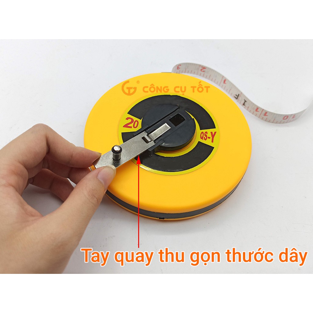 Thước dây vải sợi thủy tinh cuộn 20m