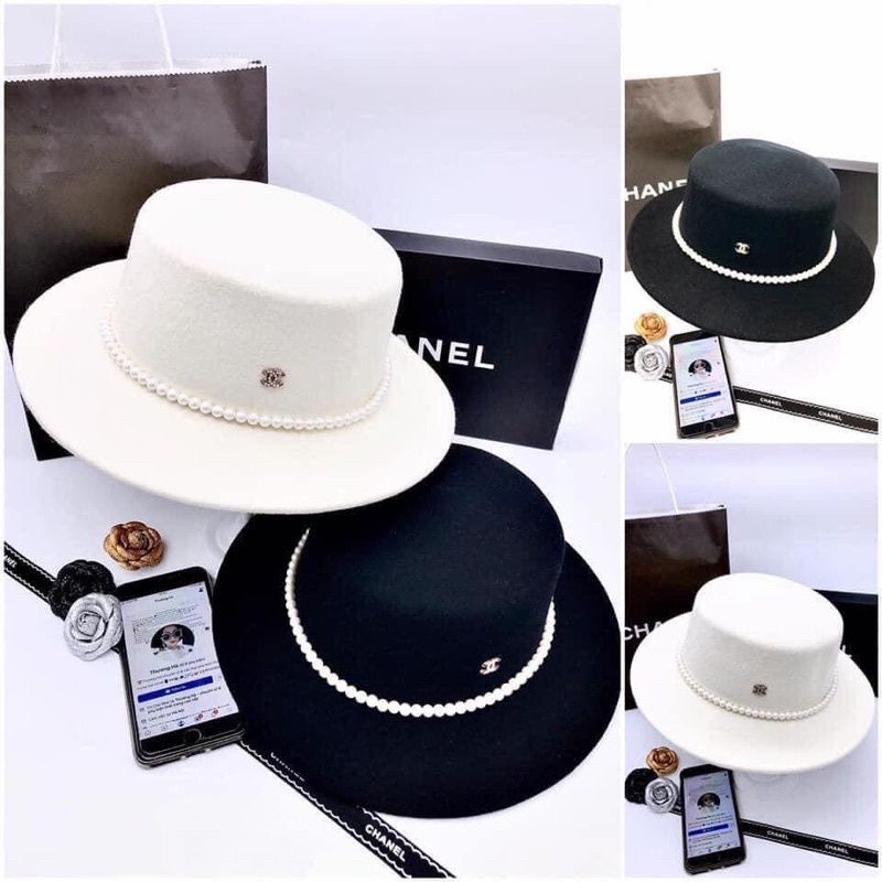 Mũ dạ vành nhỏ fedora cao cấp đai ngọc siêu sang chảnh